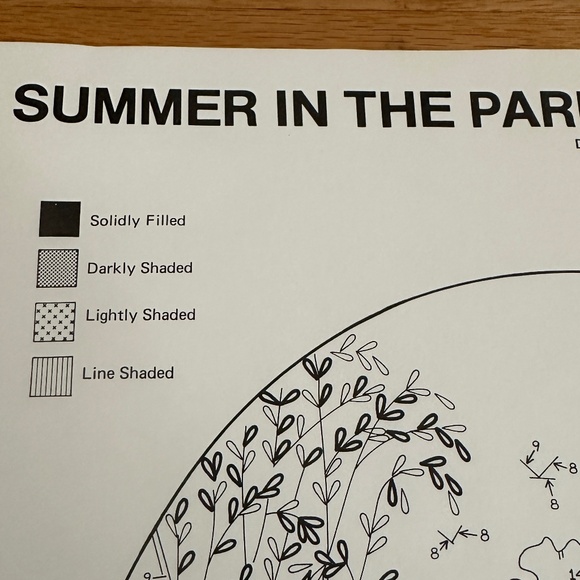 Vintage Sunset Stitchery Crewel Kit Summer In The Park 1979 - Picture 11 of 15